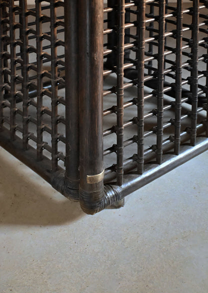 Basilian Round Table with Top in Dark Tinted Sucupira Wood by Tobia Scarpa, 1970 End Tables