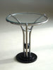 Bauhaus Tubular Chrome, Black Ball and Glass Top Side Table, Ca. 1935 End Tables