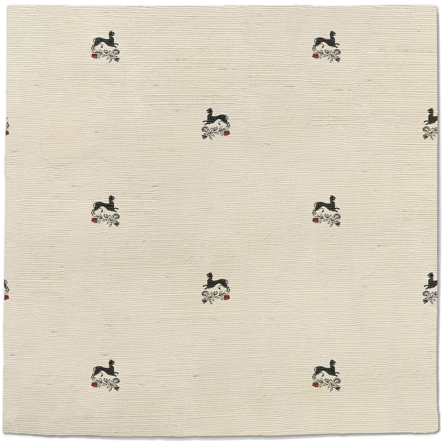 Beastly Blooms Grasscloth Wallpaper