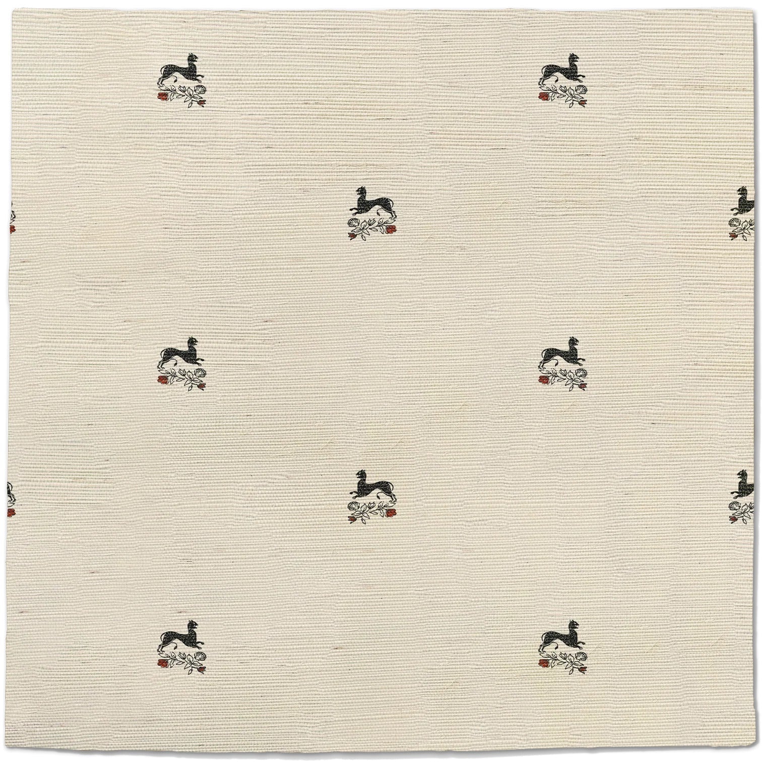 Beastly Blooms Grasscloth Wallpaper