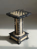 Belgian Art Deco Chess Table in Black and Honey-Toned Marble, 1920s Game Tables