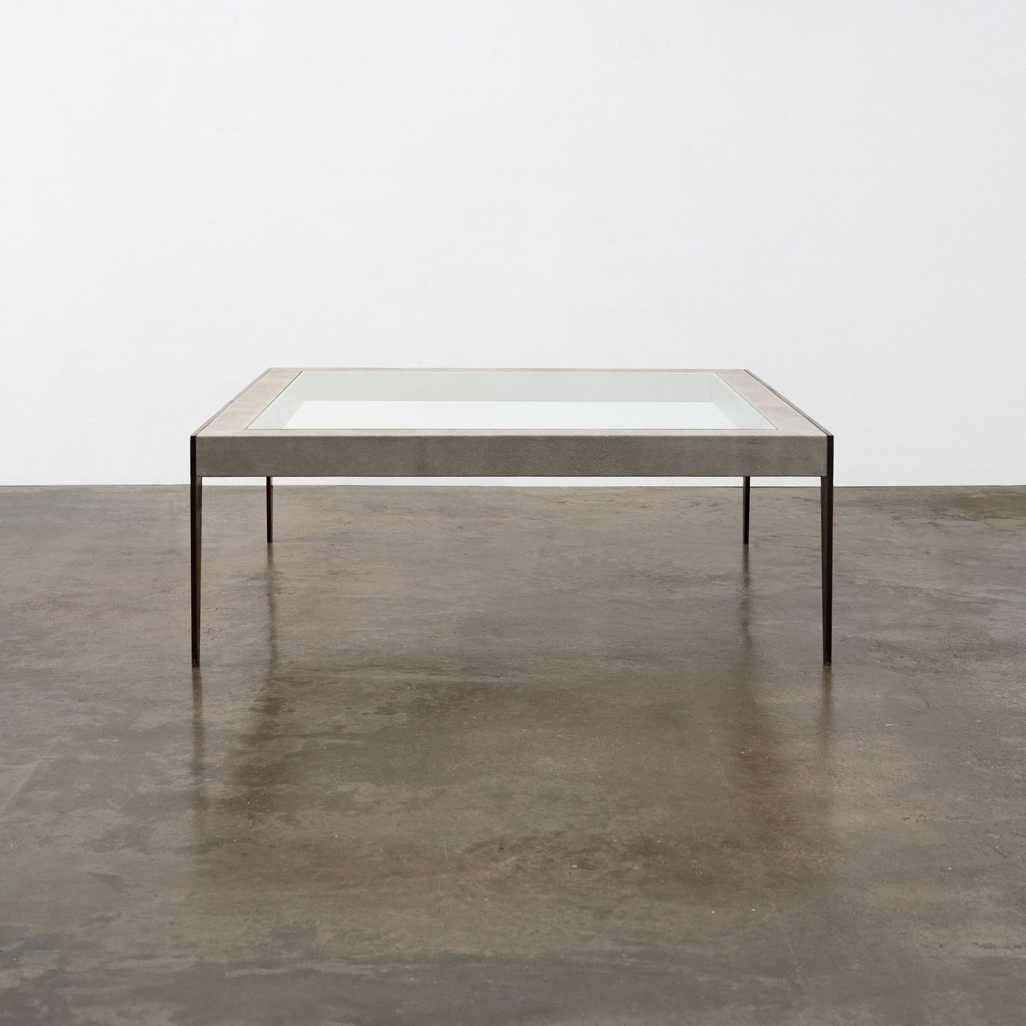 Bespoke Shagreen and Brass Coffee Table Coffee Tables