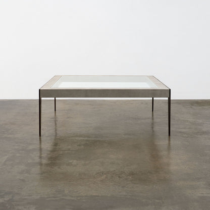 Bespoke Shagreen and Brass Coffee Table Coffee Tables