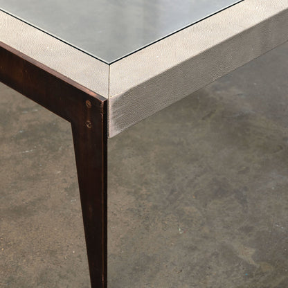 Bespoke Shagreen and Brass Coffee Table Coffee Tables