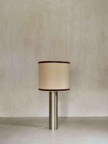 Big Table Lamp in Metal and Fabric, Ca.1960s Table Lamps
