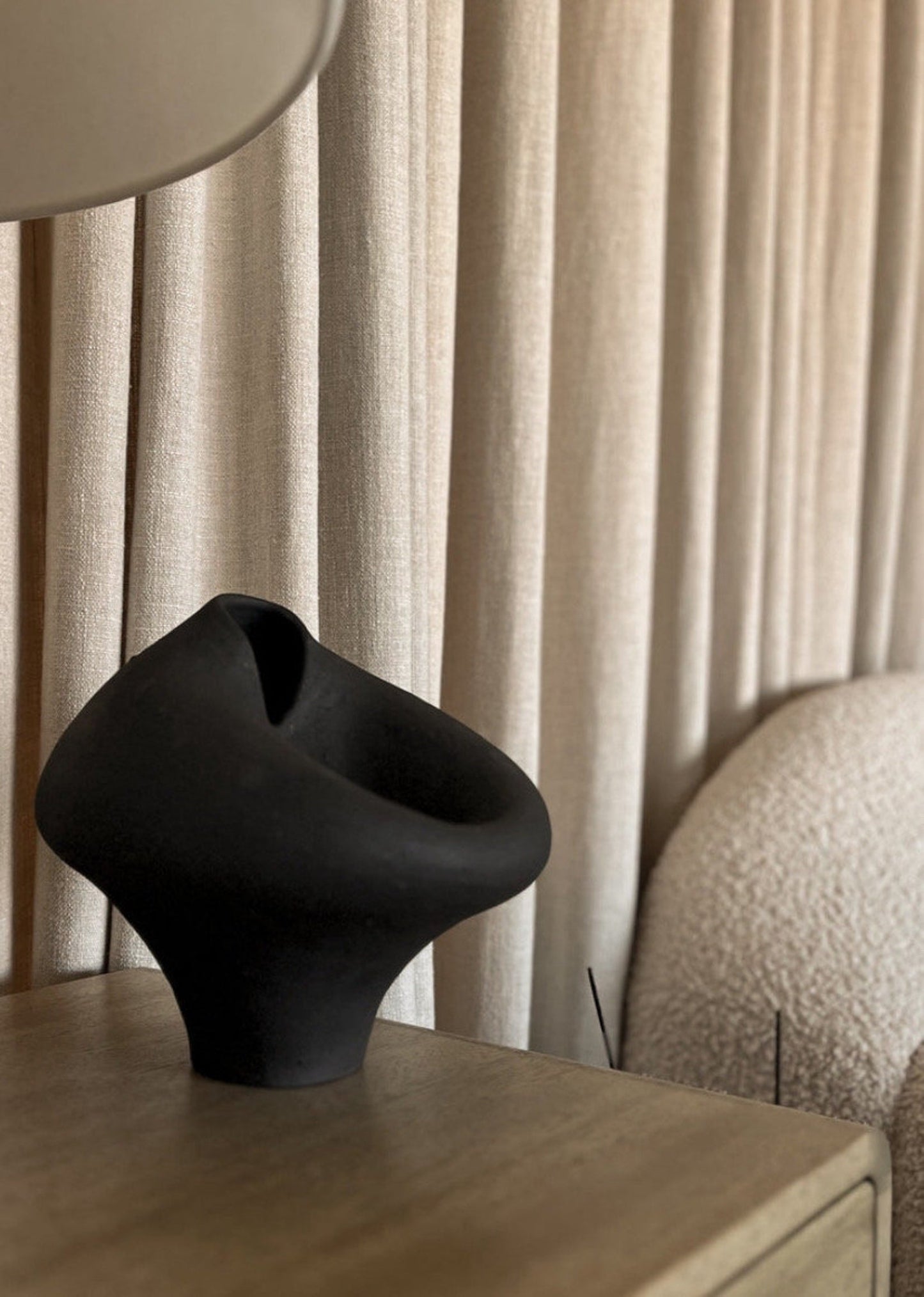 Black Ceramic Vase by Maku Ceramics