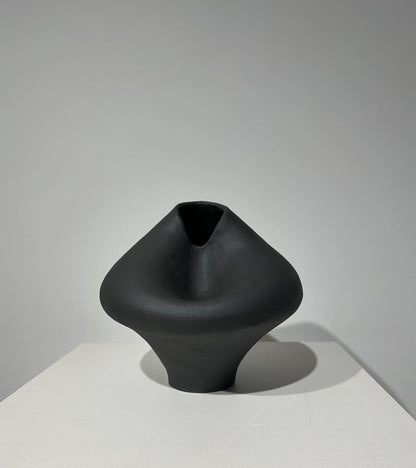 Black Ceramic Vase by Maku Ceramics