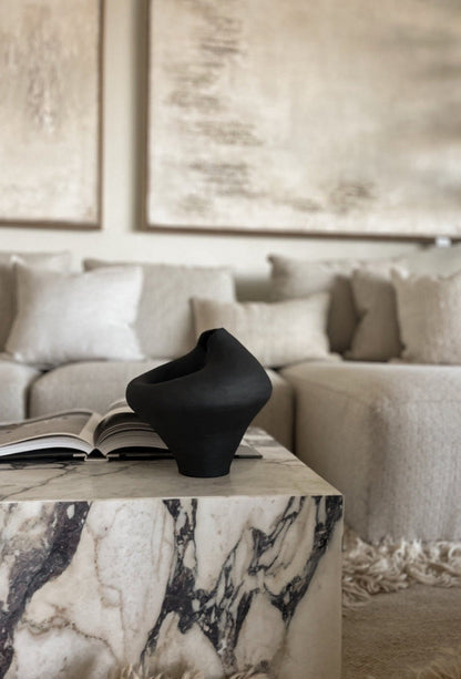 Black Ceramic Vase by Maku Ceramics