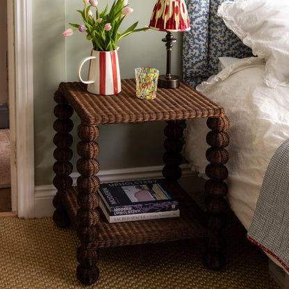 Bobbin Rattan Side Table End Tables