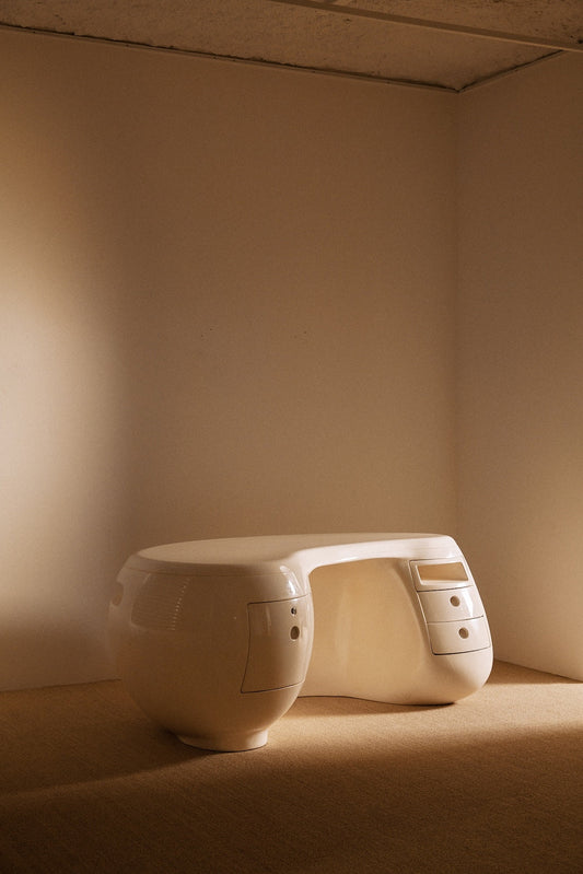 Boomerang Bureau Desk by Maurice Calka, France, Circa 1970 Desks