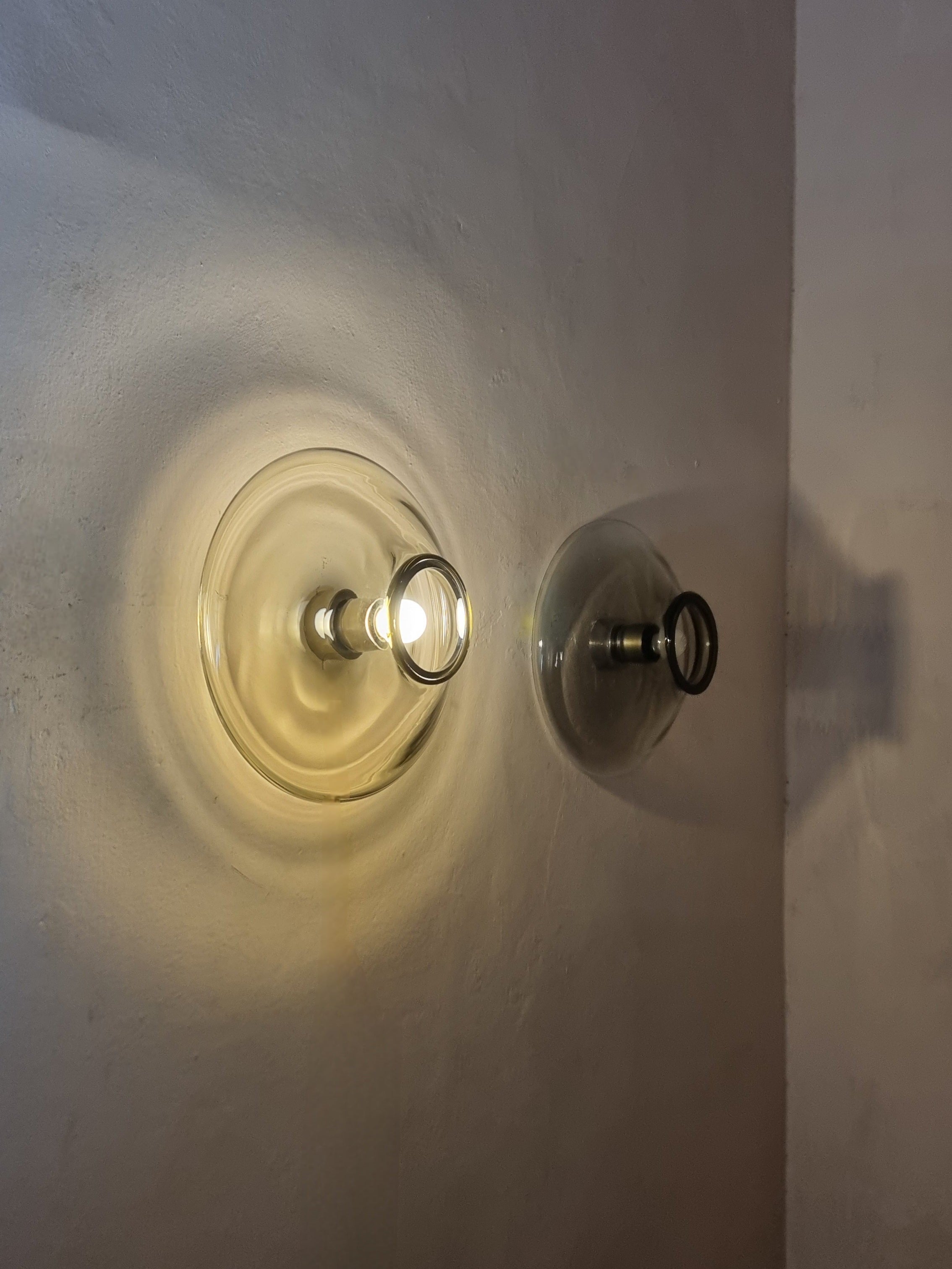 Bot Large Wall Sconces Designed by Giusto Toso for Leucos, Italy 1970 ...
