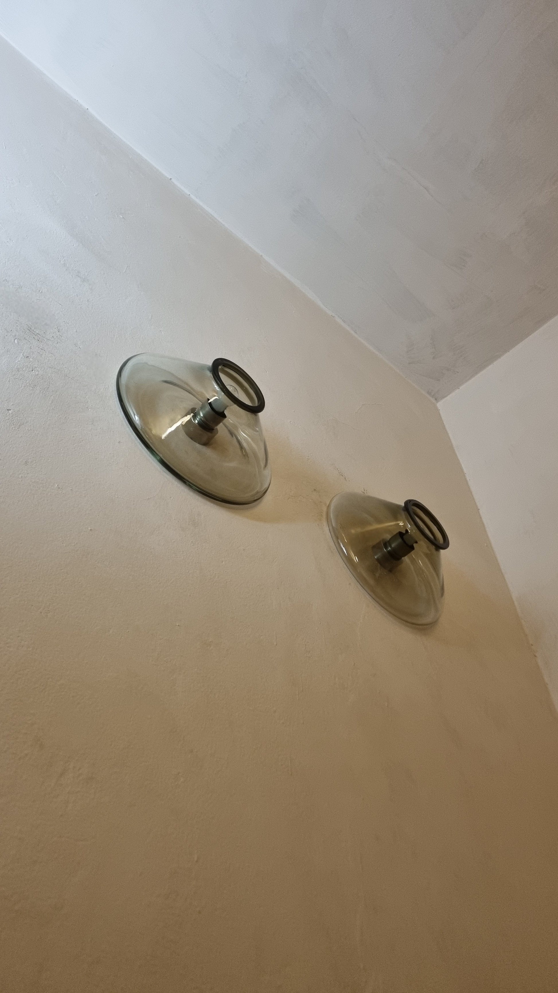 Bot Large Wall Sconces Designed by Giusto Toso for Leucos, Italy 1970 Sconces