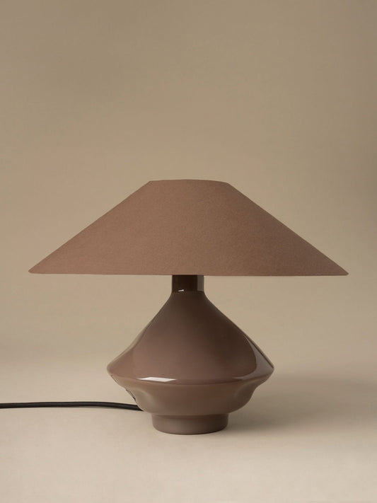 Brown Conical Glass Lamp Table Lamps