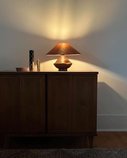 Brown Conical Glass Lamp Table Lamps