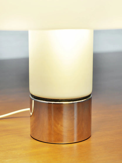1970s Luigi Massoni Brumbury Table Lamp, Acrylic and Chromed Metal Table Lamps
