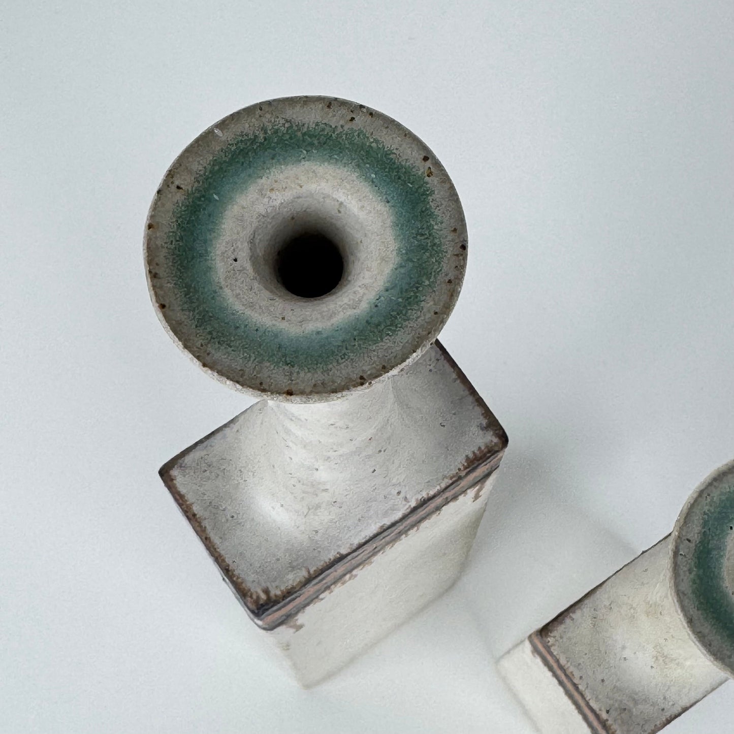 Bruno Gambone - Pair of Signed Italian Glazed Ceramic Vases, Sculptural Minimal Vases