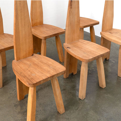 Brutalist High Back Chair Dining Chairs