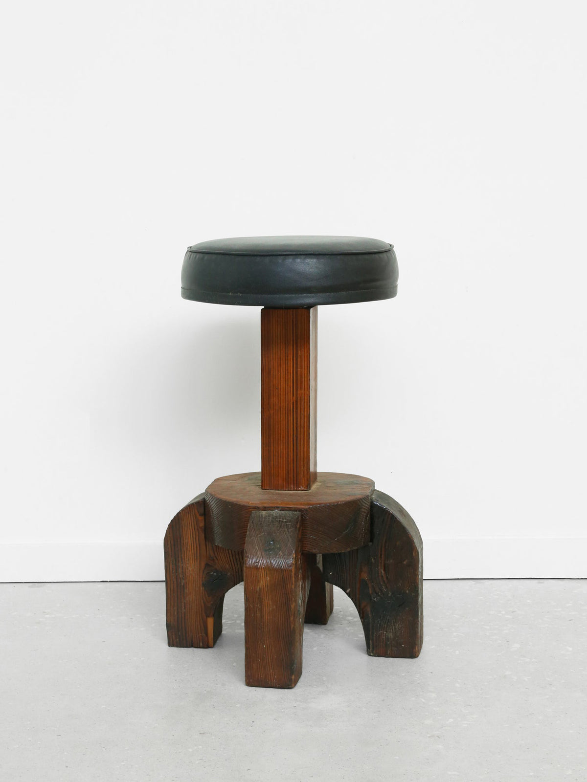 Brutalist Wood Stool Stools