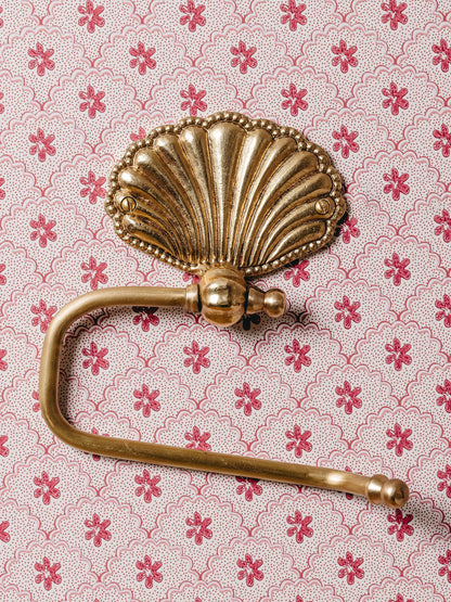 Cara Toilet Roll Holder, Lacquered Brass Bath