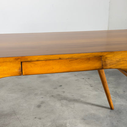 Carlo De Carli Sculptural Writing Desk in Walnut, Italy, 1950s Desks