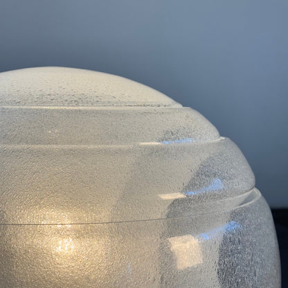 Carlo Nason Model LT328 Italian Table Lamp, Pulegoso Glass, 1970s, Labeled Table Lamps