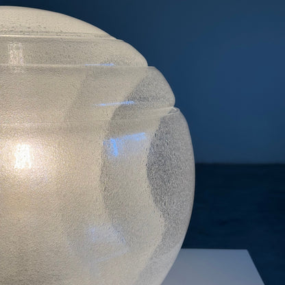 Carlo Nason Model LT328 Italian Table Lamp, Pulegoso Glass, 1970s, Labeled Table Lamps