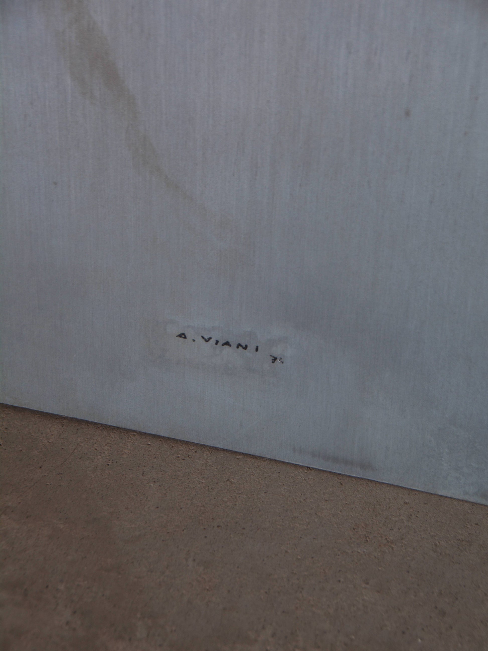 Carved Metal Artwork by The Renowned Italian Sculptor Alberto Viani, Female Nude, 1975 Artwork