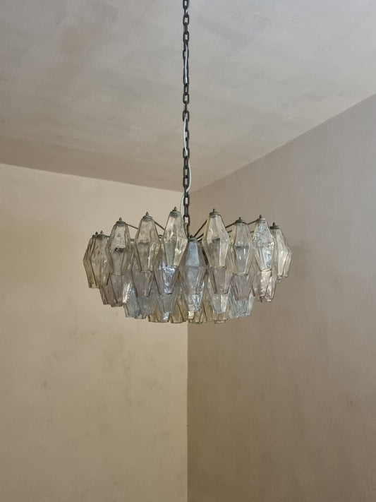 Poliedri Ceiling Lamp Designed by Carlo Scarpa for Venini, 1958 Pendant Lights