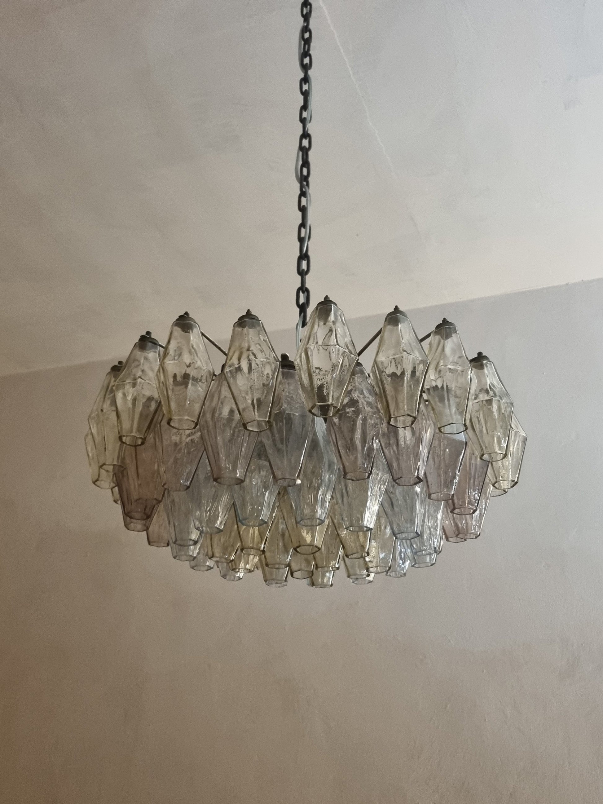 Poliedri Ceiling Lamp Designed by Carlo Scarpa for Venini, 1958 Pendant Lights