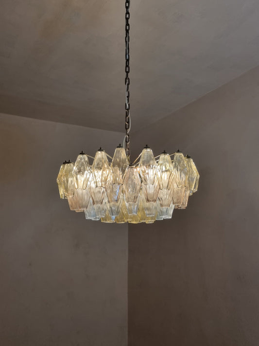 Poliedri Ceiling Lamp Designed by Carlo Scarpa for Venini, 1958 Pendant Lights