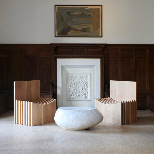 Ceramic Coffee Table No4 in Custom Texture White Coffee Tables