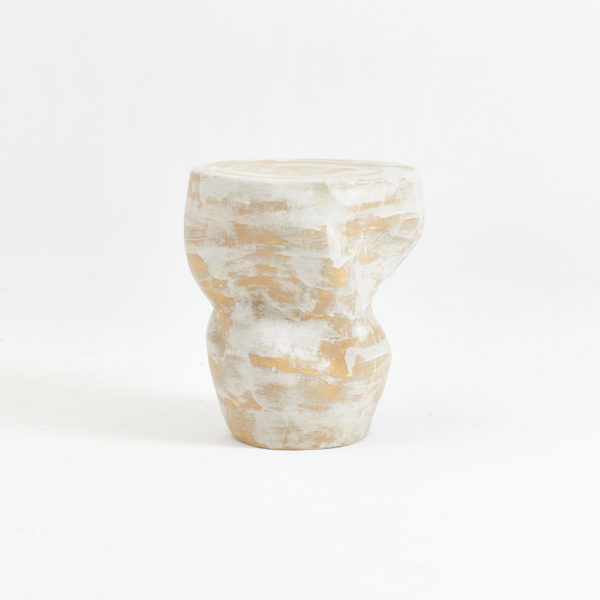 Ceramic Large Side Table in Cream/Sand End Tables