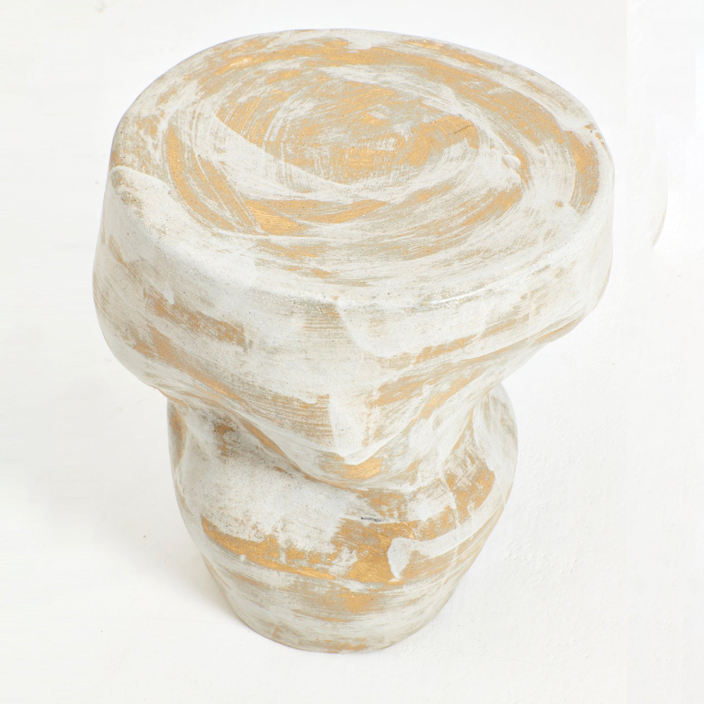 Ceramic Large Side Table in Cream/Sand End Tables
