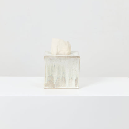 Ceramic Square Tissue Box in Roquefort Tissue Box