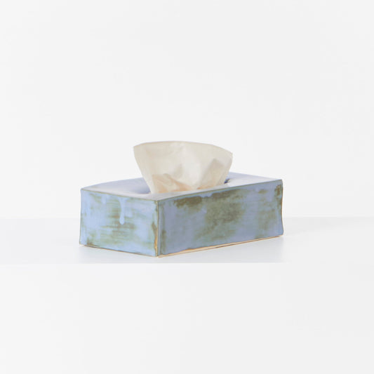 Ceramic Tissue Box in Moss Blue Tissue Box