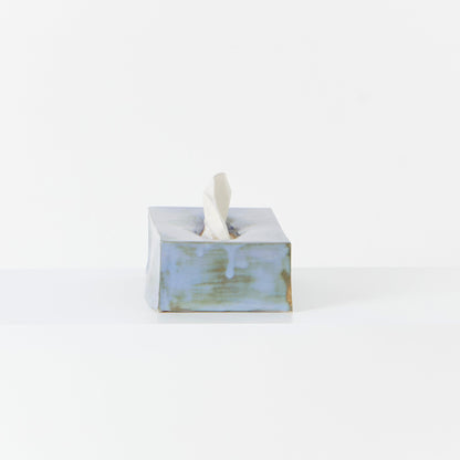 Ceramic Tissue Box in Moss Blue Tissue Box
