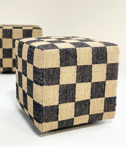 The Forsyth Checkerboard Pouf