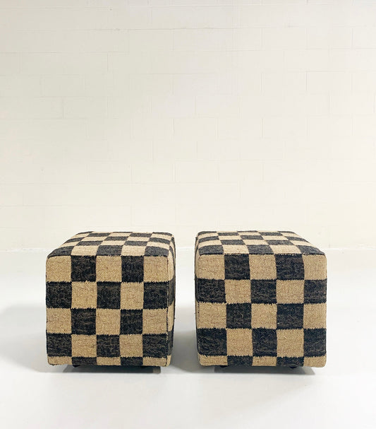 The Forsyth Checkerboard Pouf