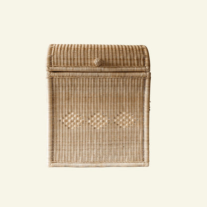 Chest Rattan Laundry Basket in Natural Bath