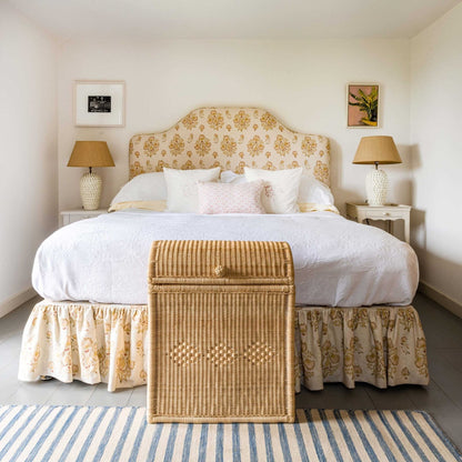 Chest Rattan Laundry Basket in Natural Bath