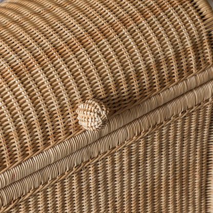 Chest Rattan Laundry Basket in Natural Bath