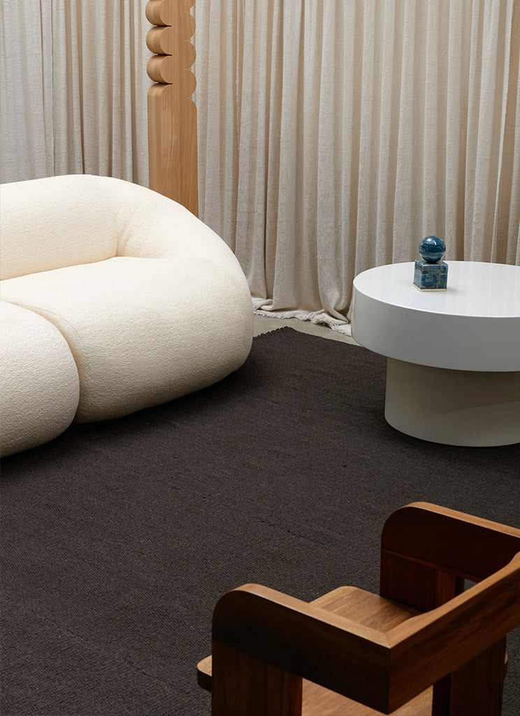 Chocolate Rug in Fino Texture - Carded Wool Rugs