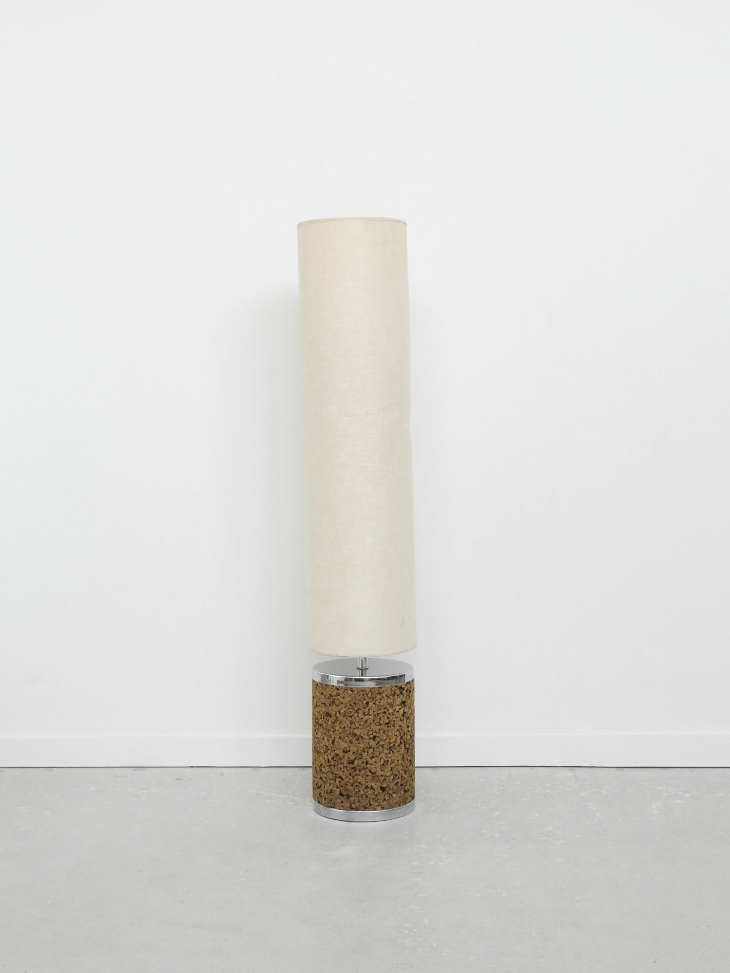 Chrome & Cork Floor Lamp Floor Lamps