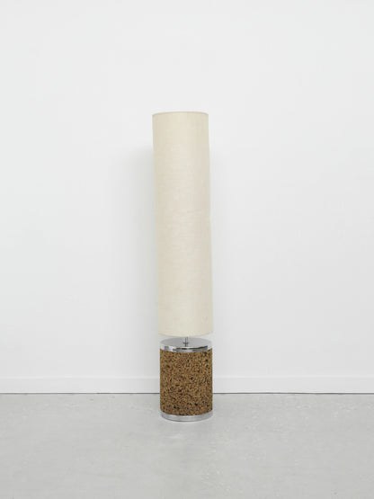 Chrome & Cork Floor Lamp Floor Lamps