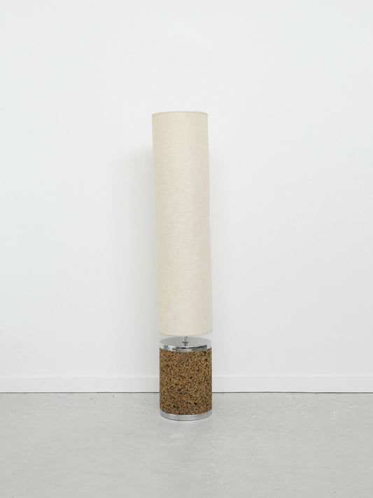 Chrome & Cork Floor Lamp Floor Lamps