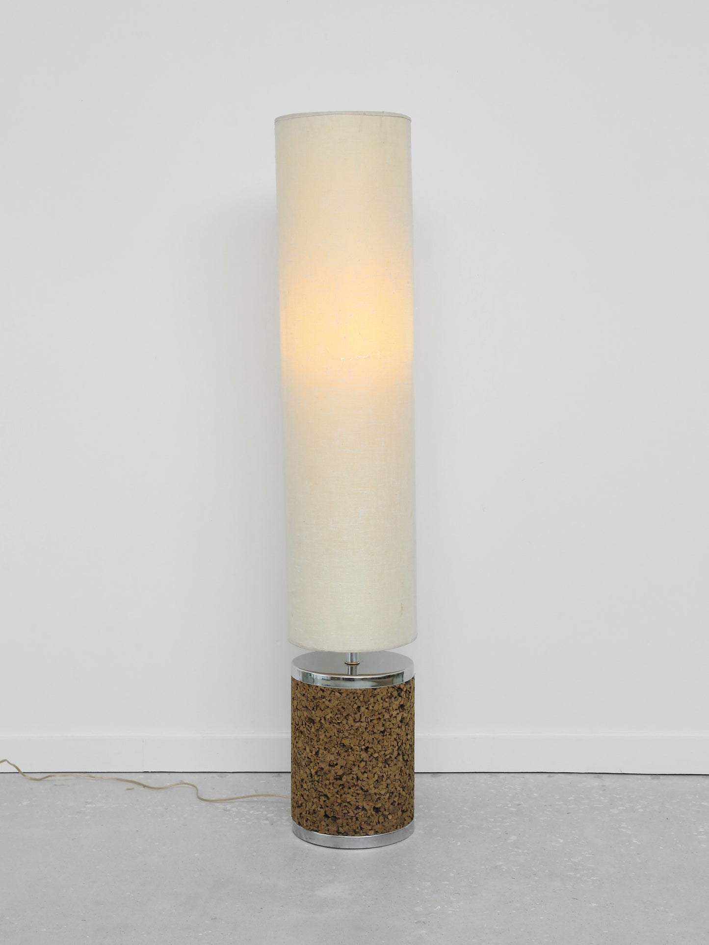 Chrome & Cork Floor Lamp Floor Lamps