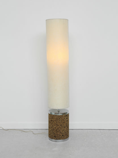 Chrome & Cork Floor Lamp Floor Lamps