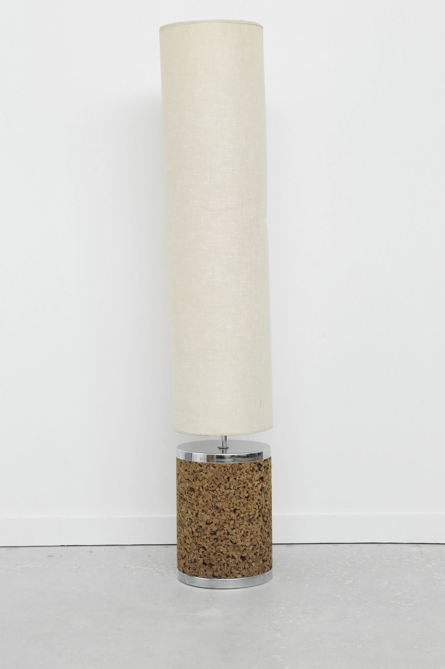Chrome & Cork Floor Lamp Floor Lamps