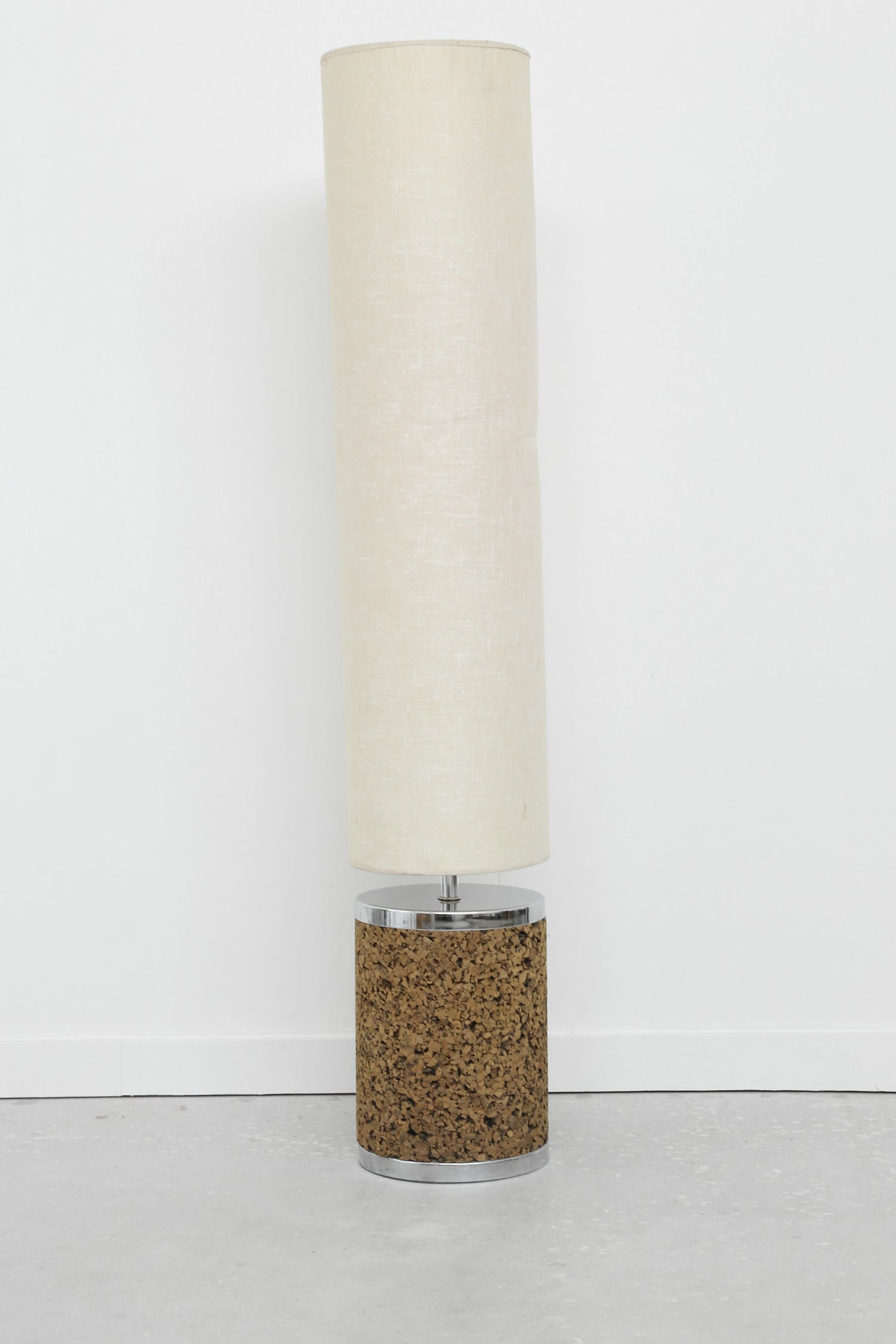 Chrome & Cork Floor Lamp Floor Lamps