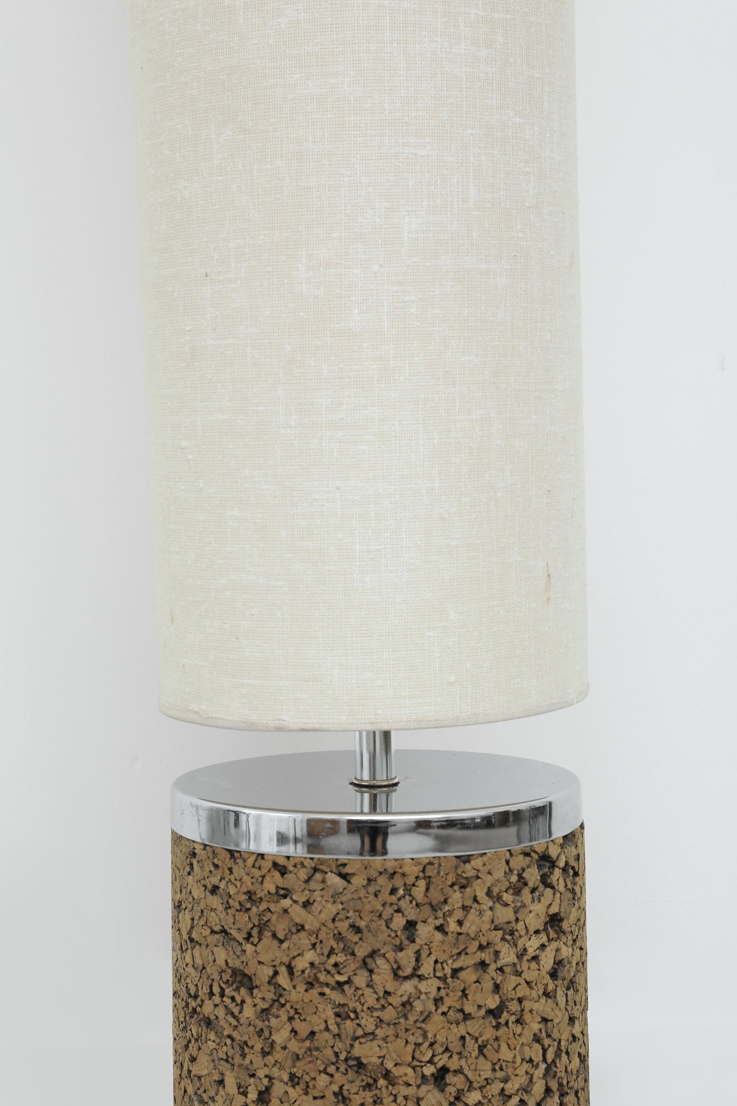 Chrome & Cork Floor Lamp Floor Lamps